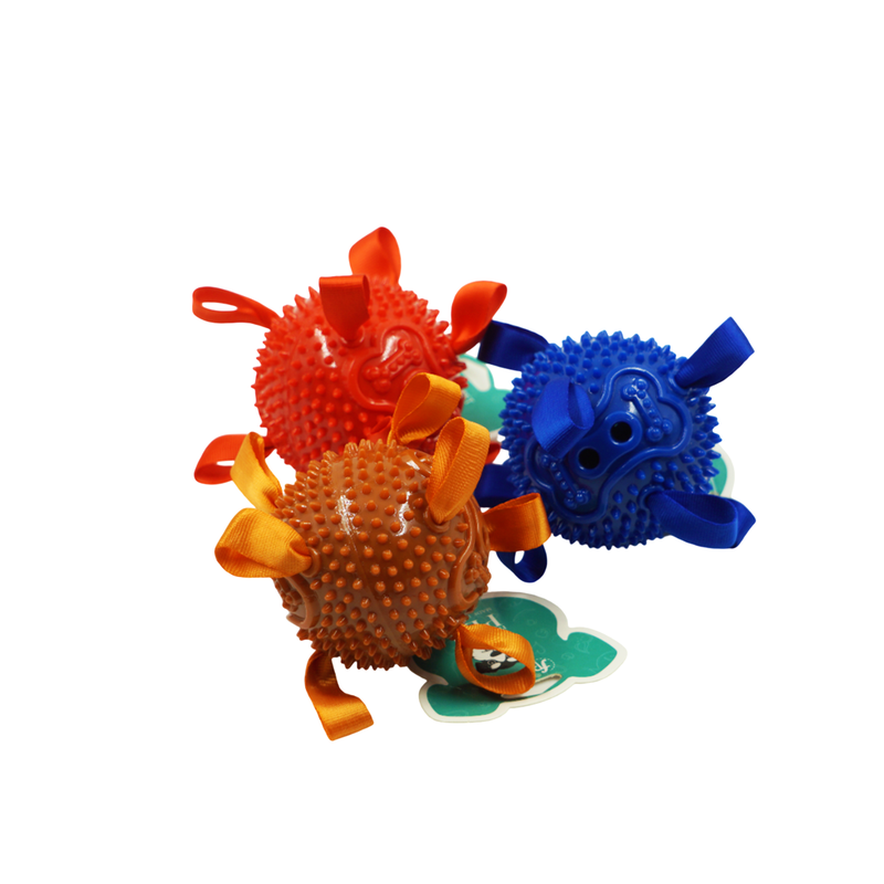 Brinquedo para Pet Bola com Fita 13cm