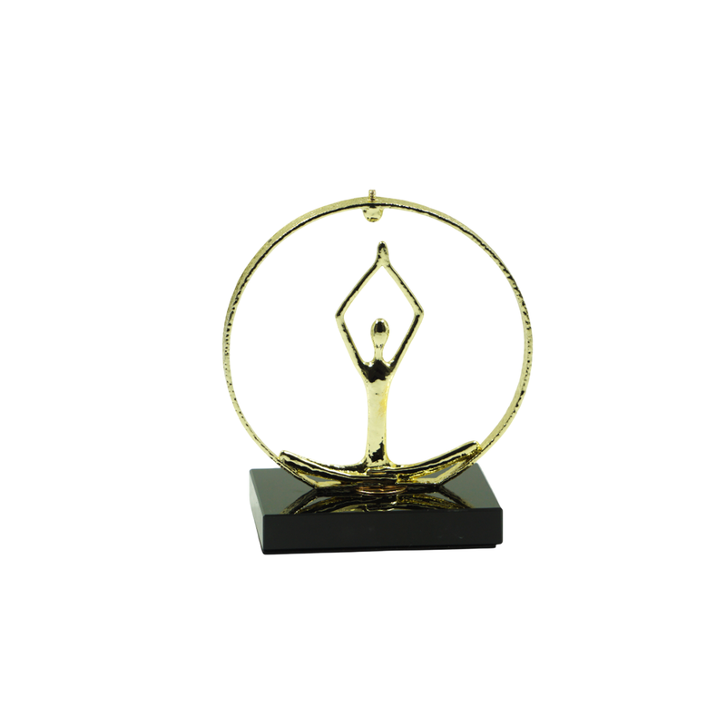 Ornamento Ioga Metal Galvanizado 17cm