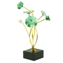 Escultura em Metal e Cerâmica Flores 42cm