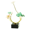 Escultura em Metal e Cerâmica Flores 36cm