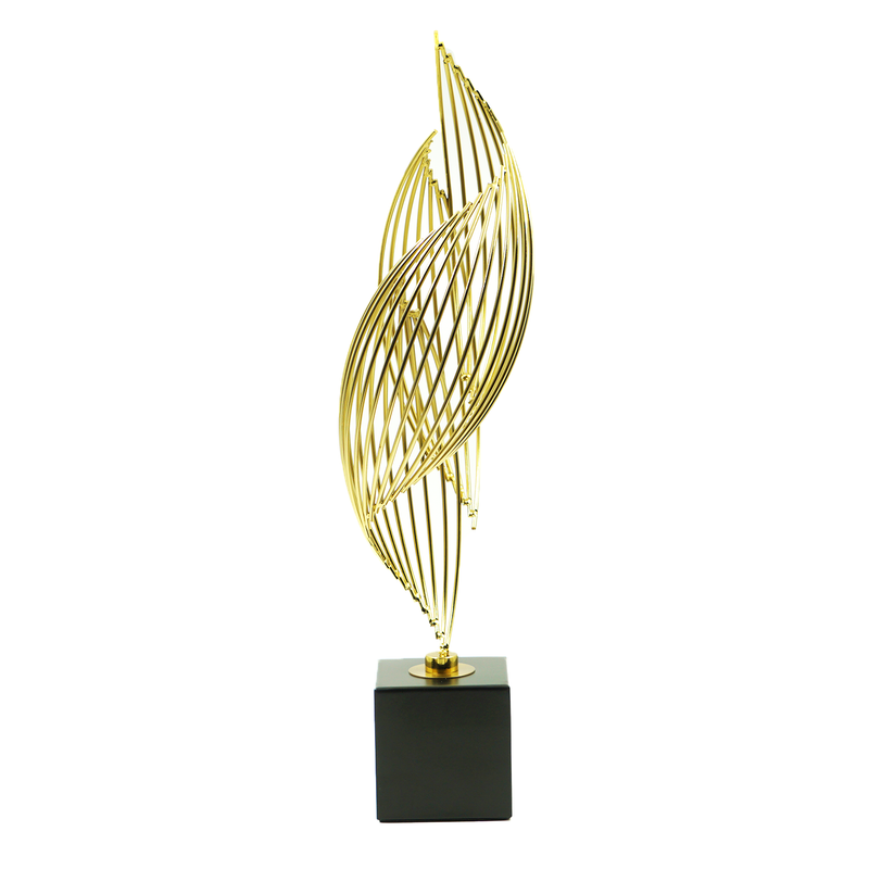 Escultura em Metal e Cerâmica 27cm