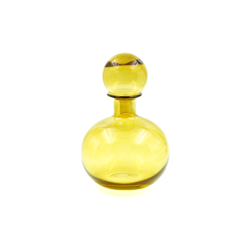 Vaso de Vidro Âmbar 27cm