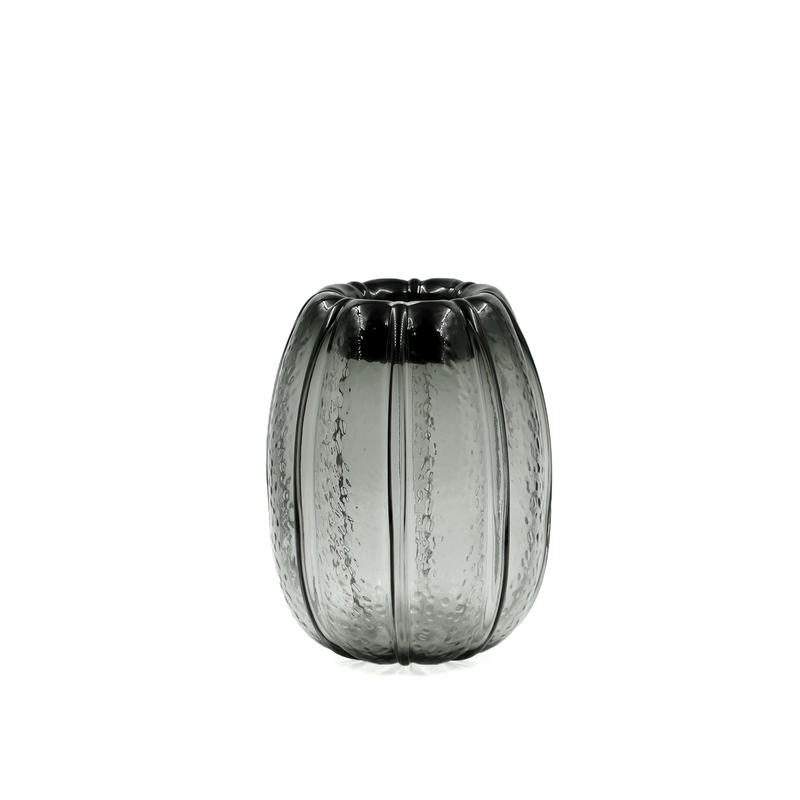 Vaso de Vidro Fumê 24cm