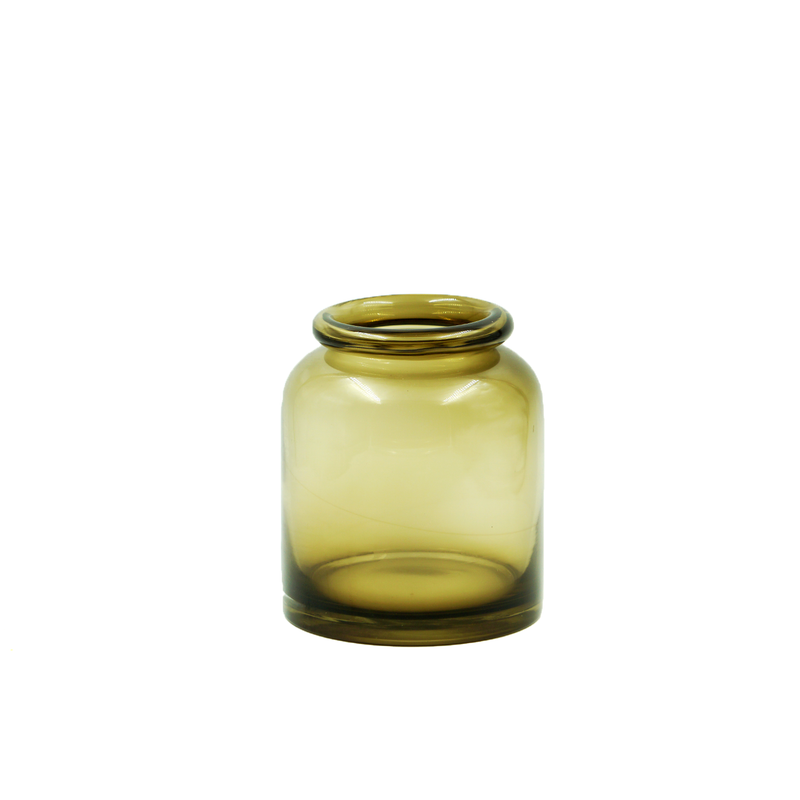 Vaso de Vidro Fumê 16cm