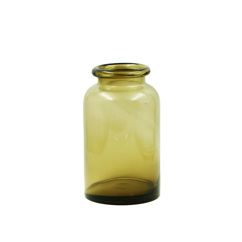 Vaso de Vidro Fumê 22cm