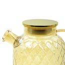 Conjunto Chaleira de Vidro com Copos Âmbar 7 Peças