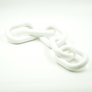 Corrente de Madeira 5 Elos Branco 10x55cm