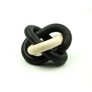 Decoração 3 Elos de Madeira Preto 10x15cm