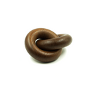 Decoração 2 Elos de Madeira Escura 14x19cm