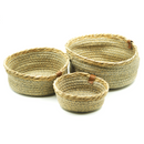 Cestas de Corda de Algodão Palha 3 peças