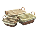 Cestas de Vime de Salgueiro com Tecido 3 peças