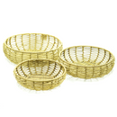 Cestas de Vime de Polietileno Verde 3 peças