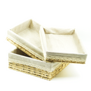 Cestas de Corda Com Tecido 3 peças