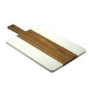 Placa de Corte de Madeira e Mármore de 45x24cm