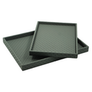 Bandejas MDF PU Cinza 2 Peças