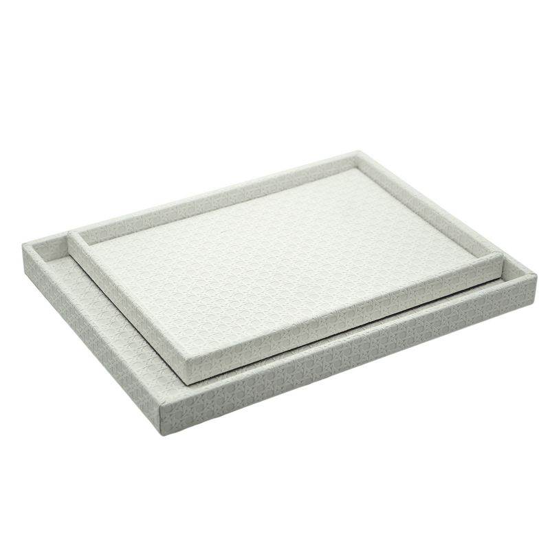 Bandejas MDF PU Branca 2 Peças