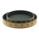 Bandejas Redondas Marrom MDF PU 2 Peças