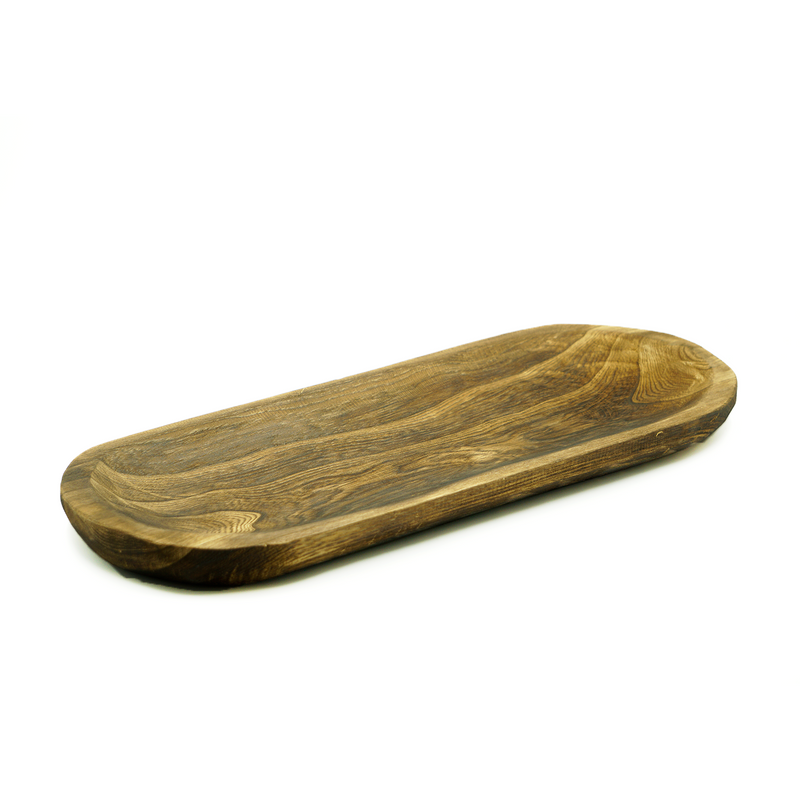 Tigela Oval Madeira Maciça de 50x19x3,9cm