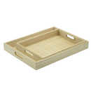 Bandejas Madeira Bege 2 Peças