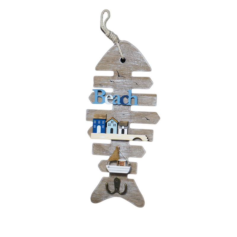 Placa Peixe com Gancho MDF 40x19,5cm