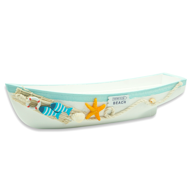 Decoração Barco MDF  36x11x9cm