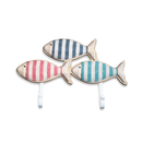Placa Decorativa 3 Peixes com Gancho MDF 32,5x20,5cm