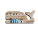 Placa Decorativa Baleia com Gancho MDF 28x12,5cm