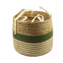 Cestas de Corda de Palha Verde 3 Peças