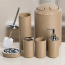 Conjunto para Banheiro Acrilíco Bege 6 Peças