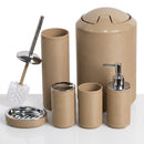 Conjunto para Banheiro Acrilíco Bege 6 Peças