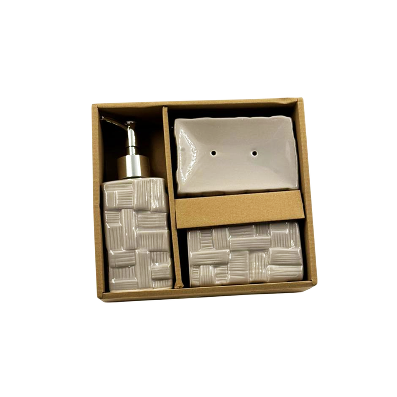 Conjunto para Banheiro Cerâmica 3 Peças