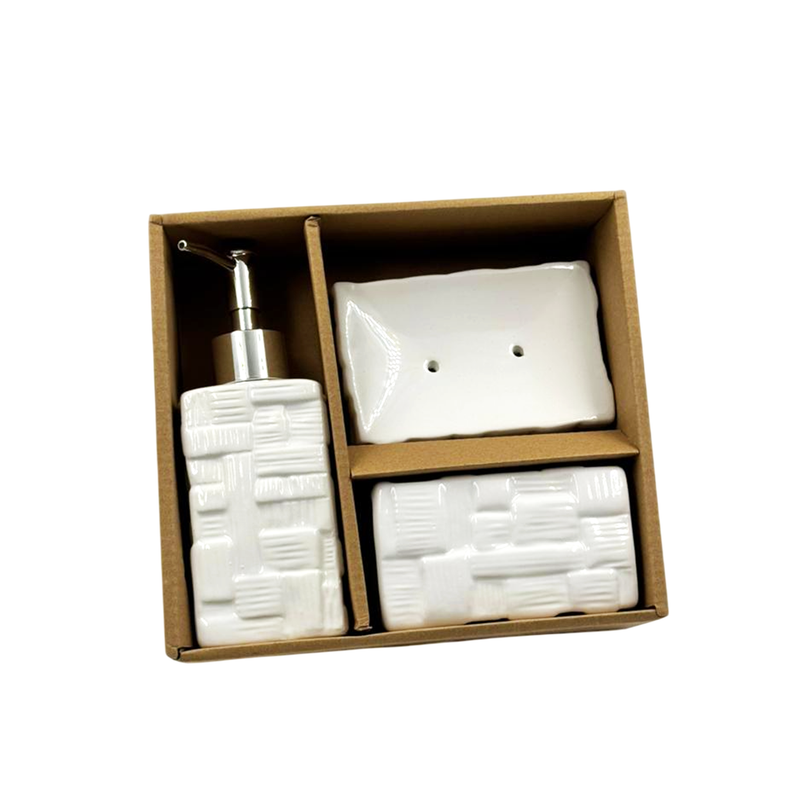 Conjunto para Banheiro Cerâmica 3 Peças