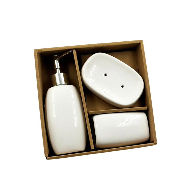 Conjunto para Banheiro Cerâmica 3 Peças