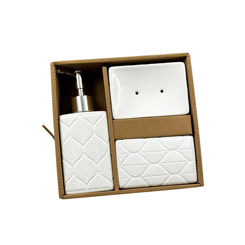 Conjunto para Banheiro Cerâmica 3 Peças