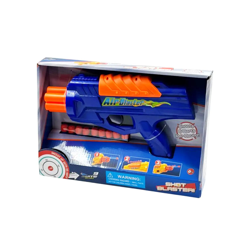 Brinquedo Pistola Lança 6 Dardos