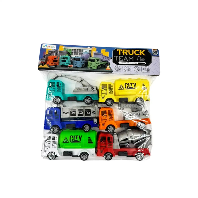 Kit 6 Caminhôes Construção de Friccção