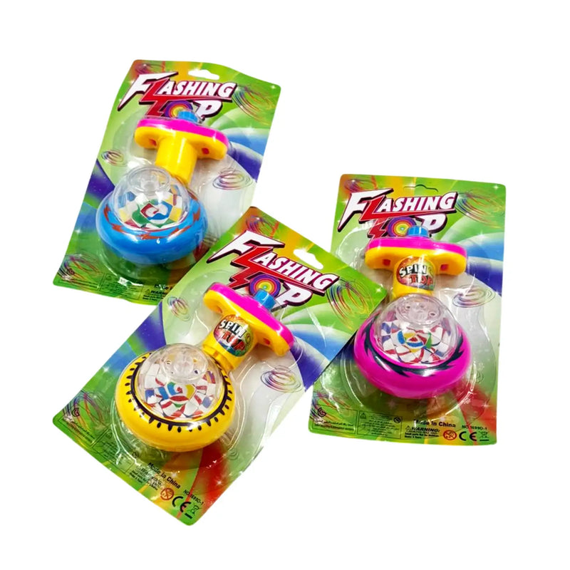 Pião de Brinquedo com Luz Colorida