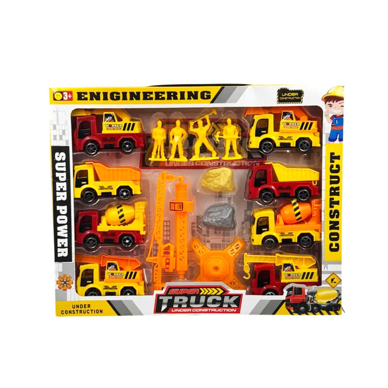 Kit Caminhões da Obra 16 Peças