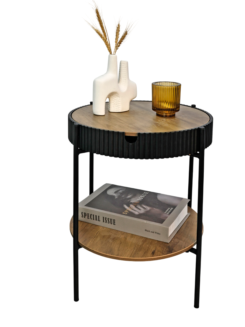 Mesinha Lateral Redonda com Apoio