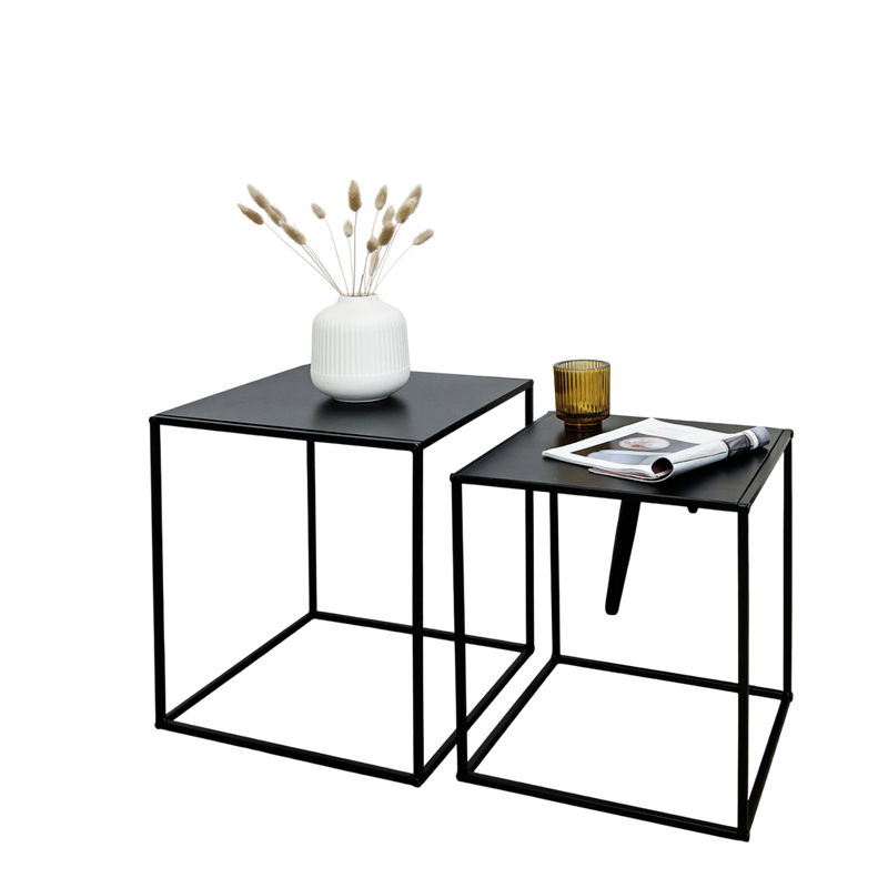 Set de Mesa Lateral Metal 2 Peças