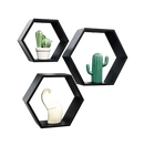 Set Nichos Prateleiras de Parede MDF 3 Peças