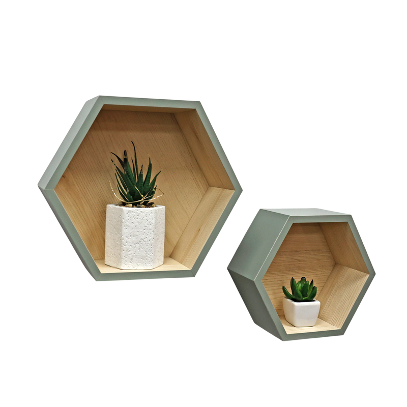 Set Nichos Prateleiras de Parede MDF 2 Peças