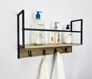 Prateleira Cabideira de Parede Hall Suporte