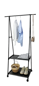 Arara Cabideiro com 2 Prateleiras