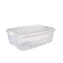 Caixa Organizadora Retangular Baixa com Tampa e Travas Laterais Gran Box 13L