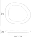 Prato Raso Oval Orgânico Glam 31cm