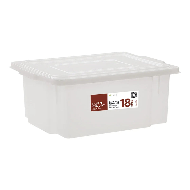 Caixa 18l Com Tampa Pro