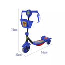 Patinete Musical Com Luzes e Cestinha Azul Heróis