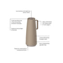 Bule Térmico Exata Bege 1L