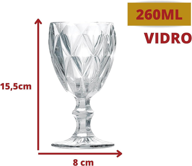 Jogo de Taças Florenza 260ml 6 Peças